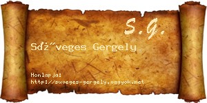 Süveges Gergely névjegykártya